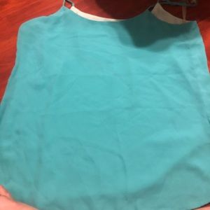 Two color tank mint and turquoise